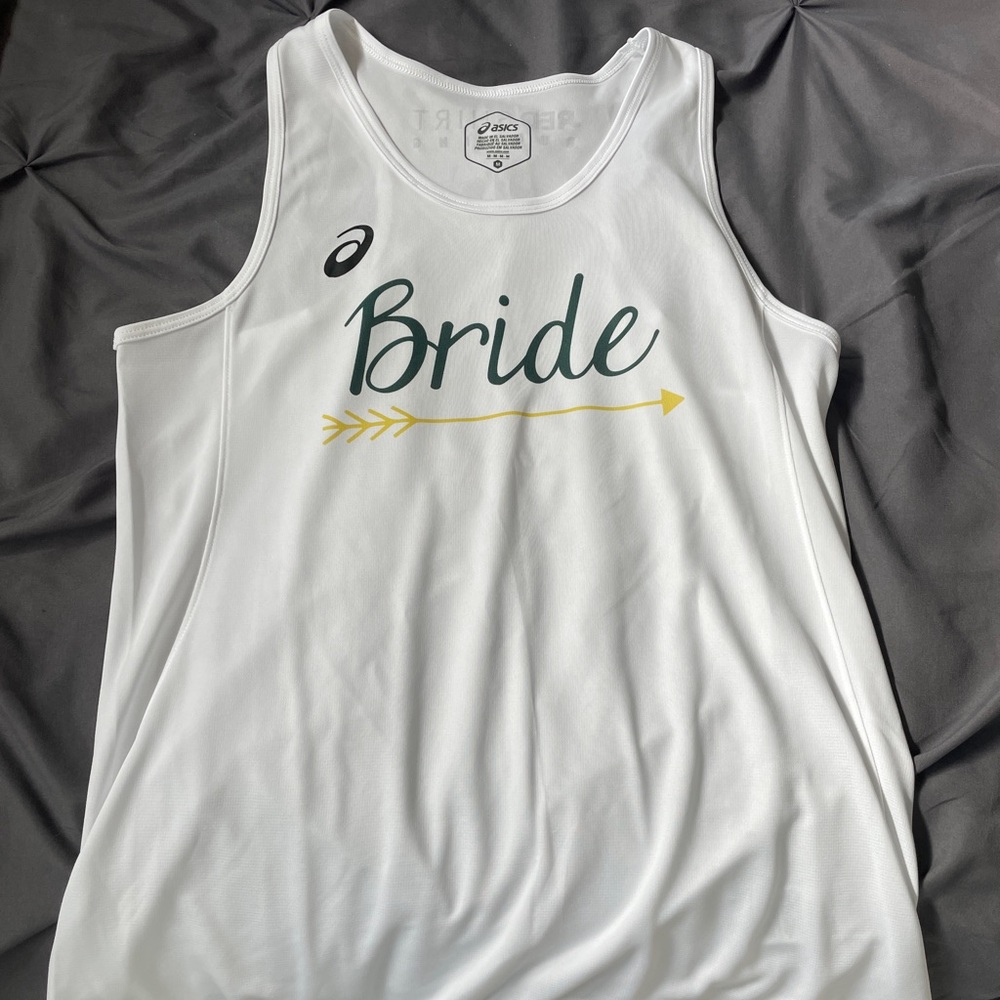 Bride running tank top/singlet